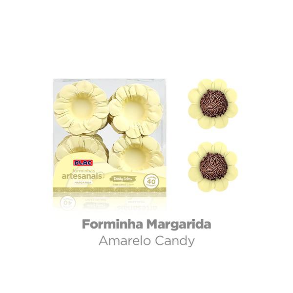 FORMA ESPECIAL MARGARIDA AMARELO CANDY 40UN PLAC