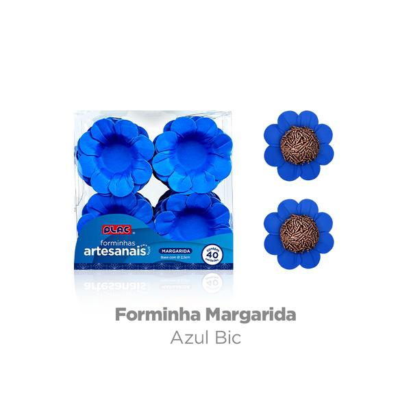 FORMA ESPECIAL MARGARIDA AZUL ESCURO 40UN PLAC