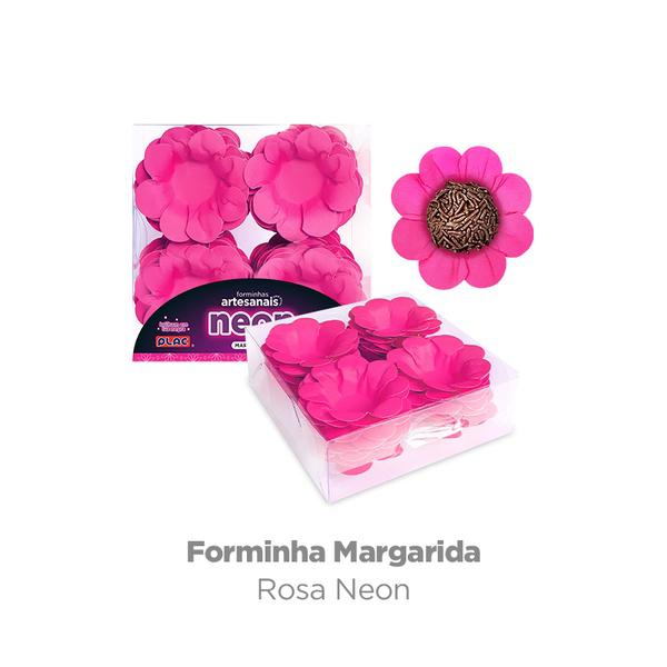 FORMA ESPECIAL MARGARIDA NEON ROSA 40UN PLAC