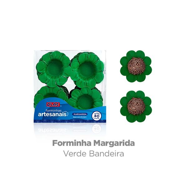 FORMA ESPECIAL MARGARIDA VERDE ESCURO 40UN PLAC