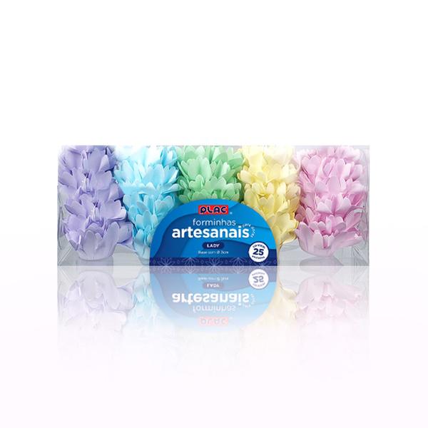 FORMA PARA DOCE LADY AQUARELA CANDY COLORS 25UN PLAC
