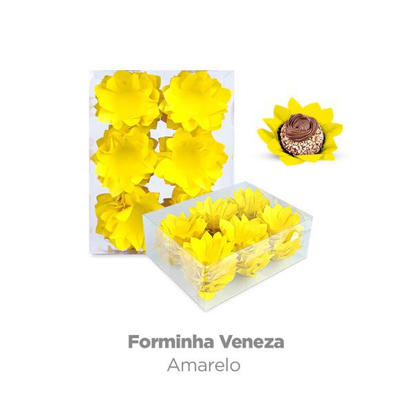 FORMA PARA DOCE VENEZA AMARELO 40UN PLAC
