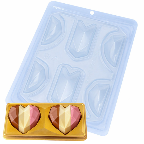 FORMA SILICONE CORACAO FATIAS 200G UN BWB