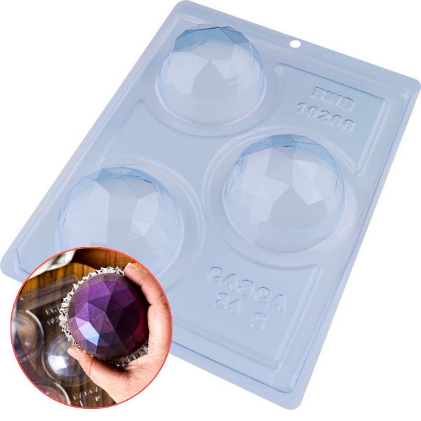 FORMA SILICONE ESFERA LAPIDADA 70MM UN BWB