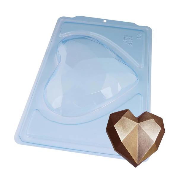 FORMA SILICONE SEMI PROFISSIONAL CORAÇAO LAPIDADO 1KG UN BWB
