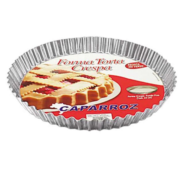FORMA TORTA CRESPA FUNDO FIXO 24CM CAPARROZ