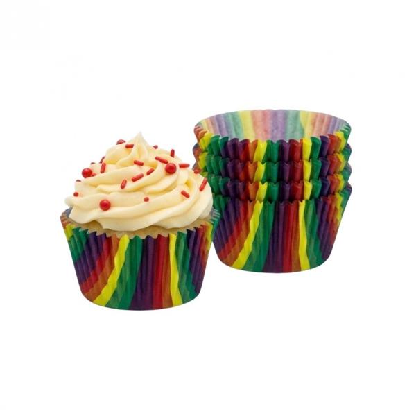 FORMINHA PARA CUPCAKE ARCO IRIS 45UN FLIP