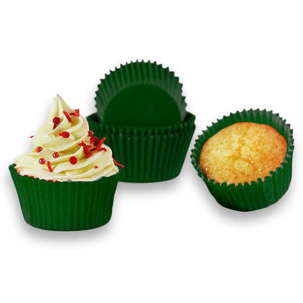 FORMINHA PARA CUPCAKE VERDE ESCURO 45UN FLIP