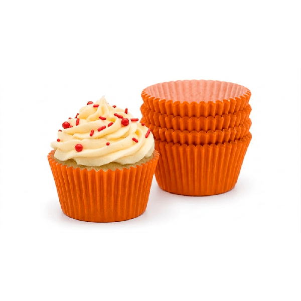 FORMINHA PARA MINI CUPCAKE LARANJA 45UN FLIP