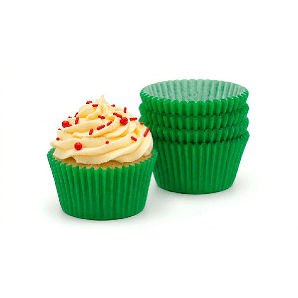 FORMINHA PARA MINI CUPCAKE VERDE ESCURO 45UN FLIP