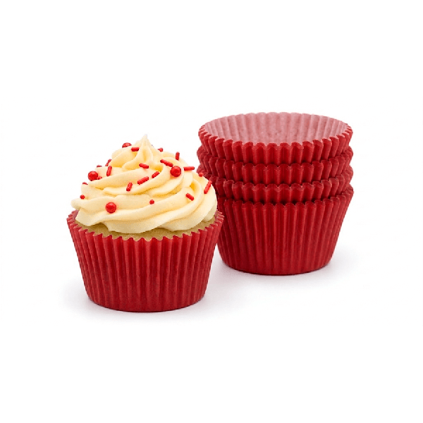 FORMINHA PARA MINI CUPCAKE VERMELHO 45UN FLIP