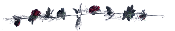 GALHO LONGO FLORES VERMELHAS 100CM UN CROMUS