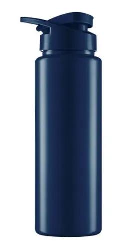 GARRAFA SQUEEZE 750ML LISA AZUL MARINHO UN PLASUTIL