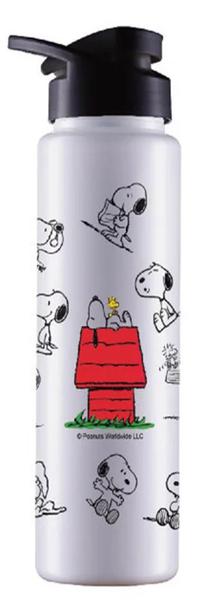 GARRAFA SQUEEZE 750ML SNOOPY BRANCO UN PLASUTIL
