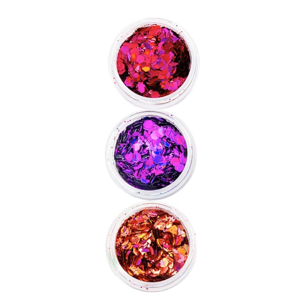 GLITTER EXTRA FINO PINK/ROXO/ROSE GOLD UN  POPPER