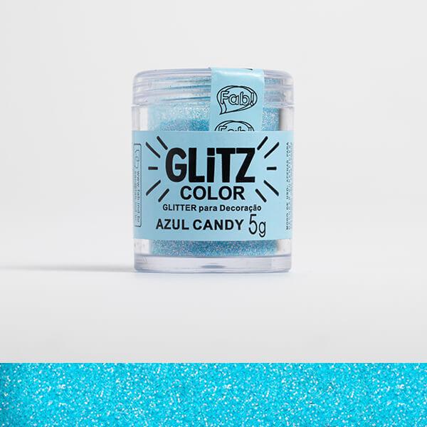 GLITTER PARA DECORACAO AZUL CANDY 5G FAB!