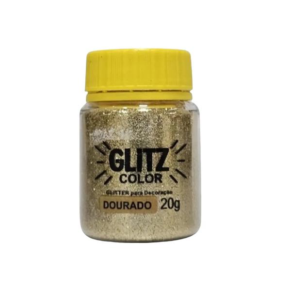 GLITTER PARA DECORACAO DOURADO 20G UN FAB!