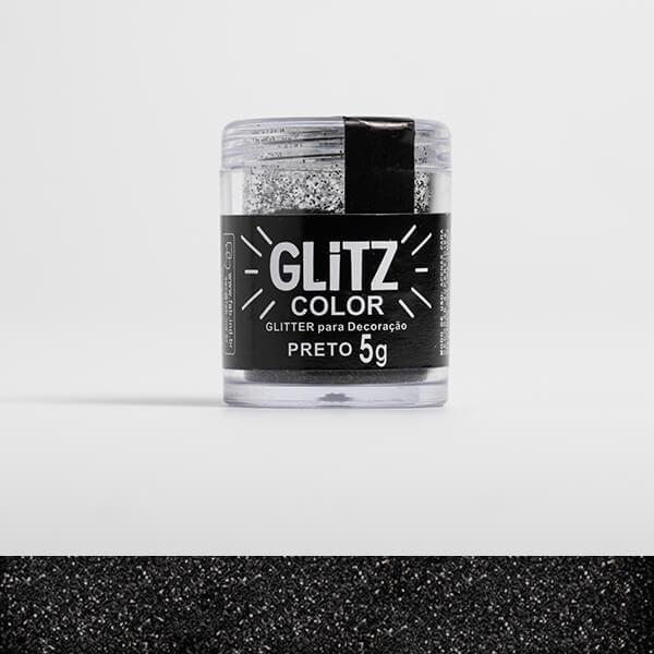 GLITTER PARA DECORACAO PRETO 5G FAB!