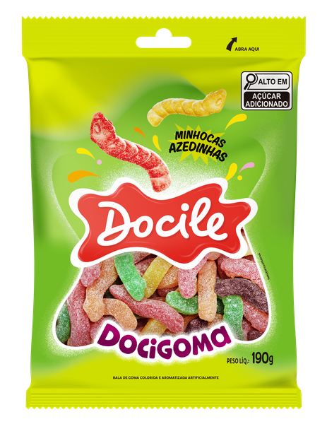 GOMA MINHOCAS AZEDINHAS 190G DOCILE 116