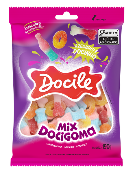 GOMA MIX AZEDINHA E DOCINHA 190G DOCILE 34
