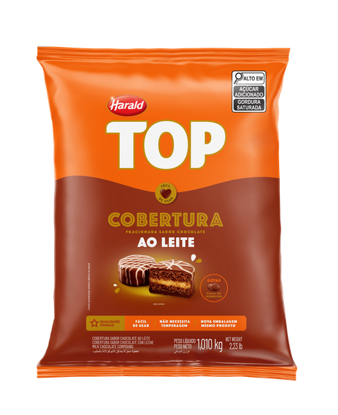 GOTAS COBERTURA AO LEITE TOP 1,01KG HARALD