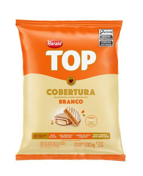 GOTAS COBERTURA BRANCO 1,01KG TOP HARALD
