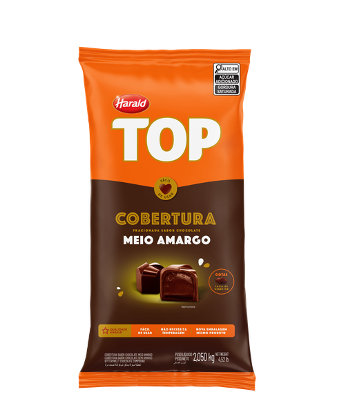 GOTAS COBERTURA MEIO AMARGO TOP 2,05KG HARALD