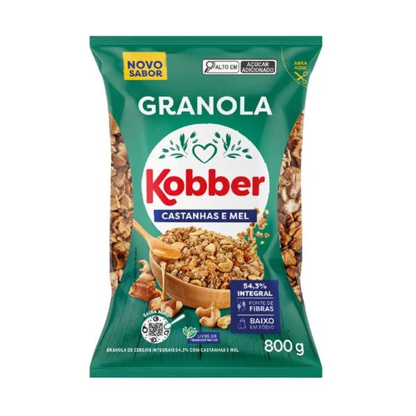 GRANOLA CASTANHA E MEL 800G KOBBER