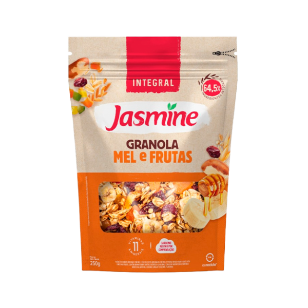 GRANOLA INTEGRAL MEL E FRUTAS 250G JASMINE