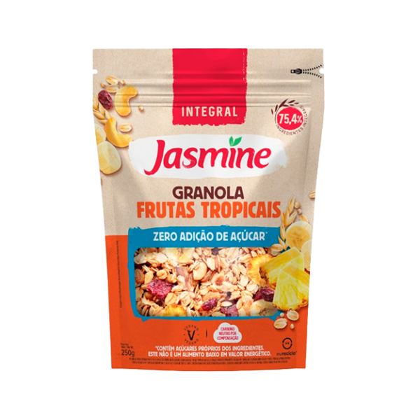GRANOLA ZERO FRUTAS TROPICAIS 250G JASMINE