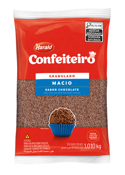 GRANULADO AO LEITE ESCURO 1,01KG MACIO HARALD