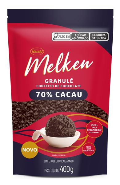GRANULADO MELKEN GRANULE CHOCOLATE 70% CACAU 400G HARALD
