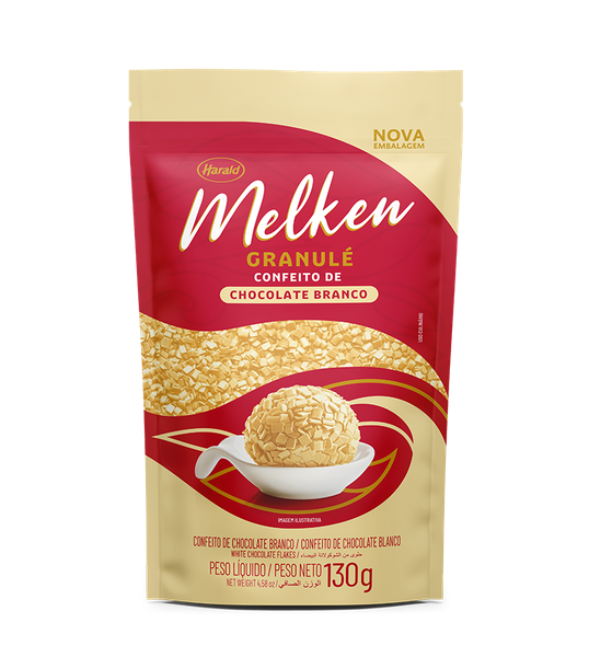GRANULADO MELKEN GRANULE CHOCOLATE BRANCO 130G HARALD