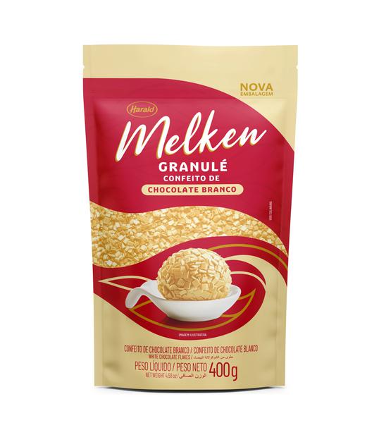 GRANULADO MELKEN GRANULE CHOCOLATE BRANCO 400G HARALD