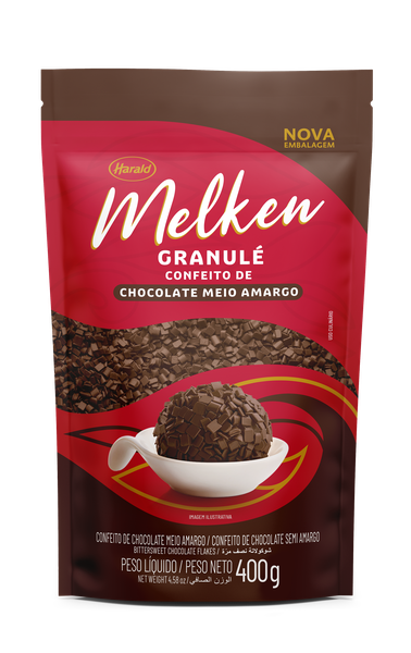 GRANULADO MELKEN GRANULE CHOCOLATE MEIO AMARGO 400G HARALD