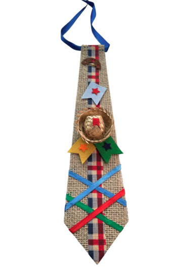 GRAVATA JUNINA JUTA 9X34,5CM UN HALLEY