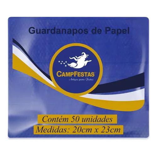 GUARDANAPO 19,5X22,5CM AZUL ESCURO 50UN CAMPFESTAS