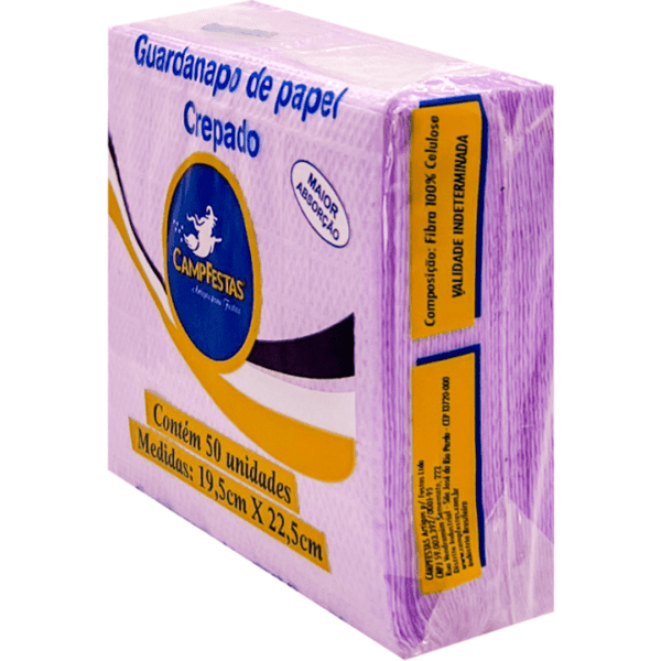 GUARDANAPO 19,5X22,5CM LILAS CANDY 50UN CAMPFESTAS