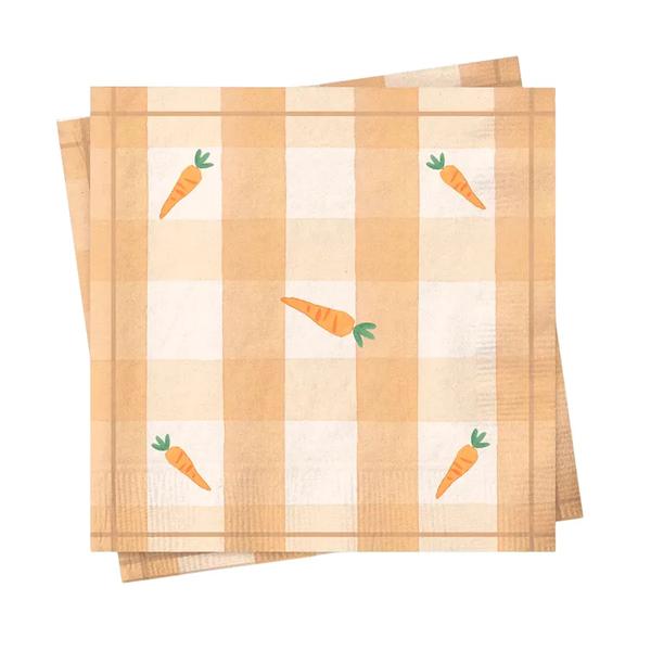 GUARDANAPO CENOURAS LISTRADO LJA/BCO 33X33CM UN CROMUS