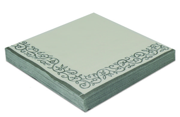 GUARDANAPO DECORADO PRATA 33X33CM 20UN SILVER