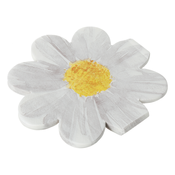 GUARDANAPO ESTAMPADO FLOR BRANCA 33X33CM 20UN SILVER