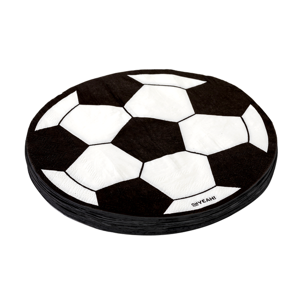GUARDANAPO ESTAMPADO FORMATO BOLA FUTEBOL 20UN SILVER