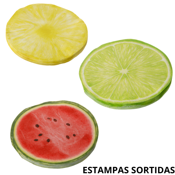 GUARDANAPO ESTAMPADO FRUTAS SORTIDO 33CM 20UN SILVER