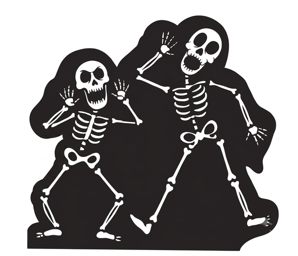 GUARDANAPO ESTAMPADO HALLOWEEN ESQUELETOS DANCANTES 20UN SILVER