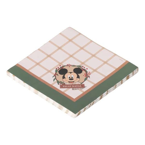 GUARDANAPO MICKEY C/ AZEDINHO VRD/BEG 33CM (DISNEY) C/20 FLS CROMUS