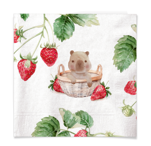 GUARDANAPO PAPEL CAPIVARA CRL 33X33CM UN CROMUS