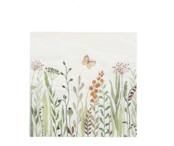 GUARDANAPO PAPEL FOLHAGEM BORBOLETA CLR 32,5X32,5CM UN CROMUS