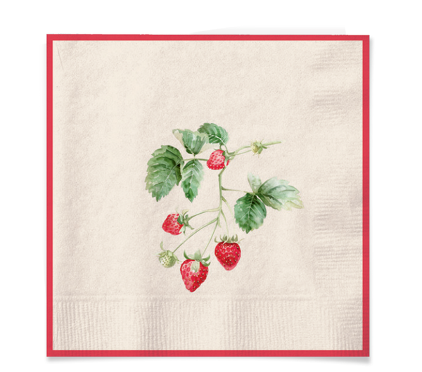 GUARDANAPO PAPEL MORANGOS CLR 33X33CM UN CROMUS