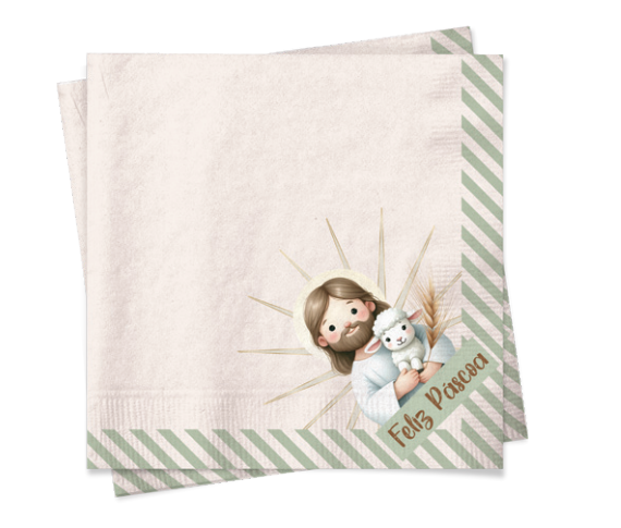 GUARDANAPO PAPEL RESSURREICAO 33X33CM UN CROMUS