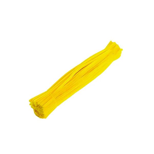 HASTE DE CHENILLE 30CM AMARELO 30UN PONTO DAS FESTAS